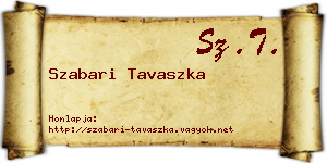 Szabari Tavaszka névjegykártya